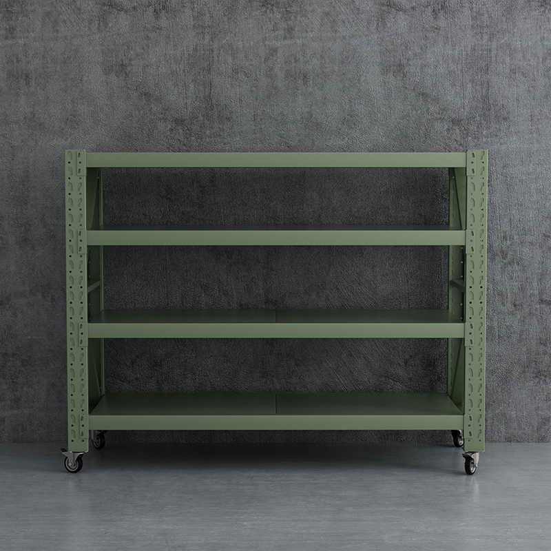 臻远 ZYJJ-HJ-083 可移动货架库房置物架带轮重型货架四层后背无网2000*800*1600mm/300kg高清大图