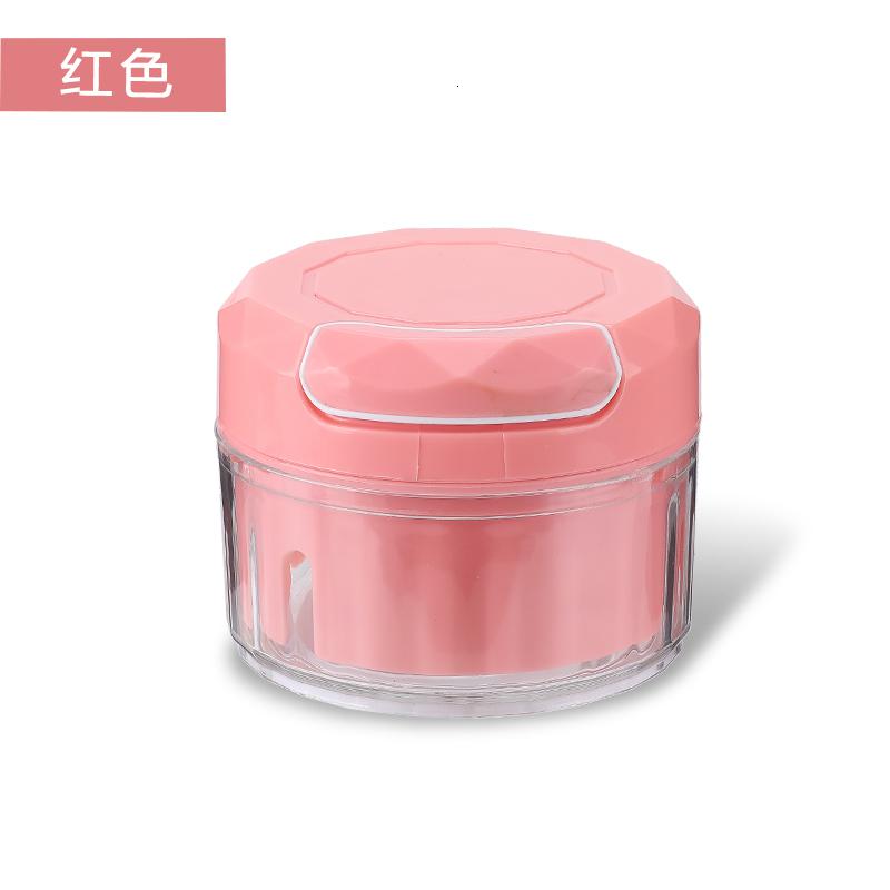 拉蒜搅蒜器家用蒜泥器迷你蒜蓉机切蒜手动多功能蒜泥神器摆摊货源 敬平 新款粉红拉蒜器304精钢刀头_444