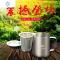 户外旅行茶具便携式不锈钢迷你功夫茶具套装野外烧水泡茶壶快客杯 三维工匠 泡茶壶