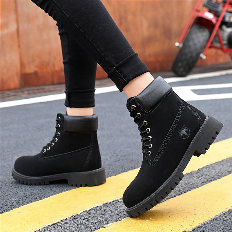 纽巴伦男款高帮工装马丁靴女新品百搭舒适英伦风女靴子秋冬季款式内里