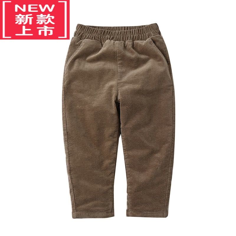 可莉允儿童灯芯绒加厚棉裤 男女童夹丝绵条绒长裤 保暖哈伦裤 冬季童装保暖裤图片