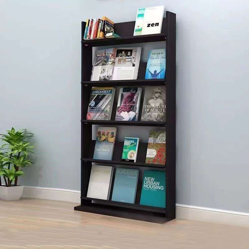 创世人 落地式木质书柜书报架资料宣传展示架高清大图