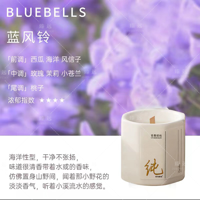 臻远 ZY-ZGTT-32 香薰蜡烛 蓝风铃60g高清大图