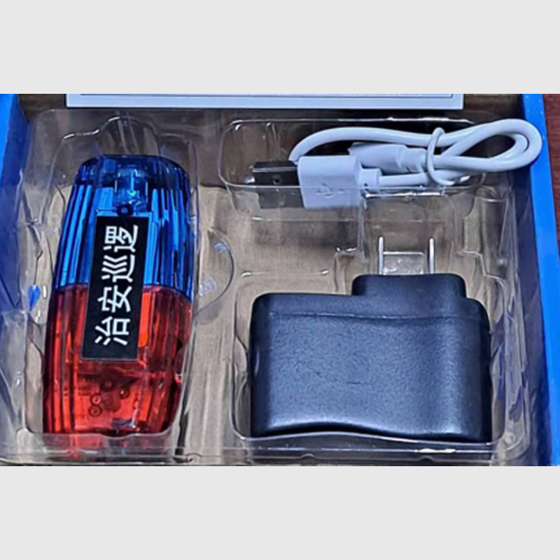 普通多功能红蓝爆闪肩灯高清大图