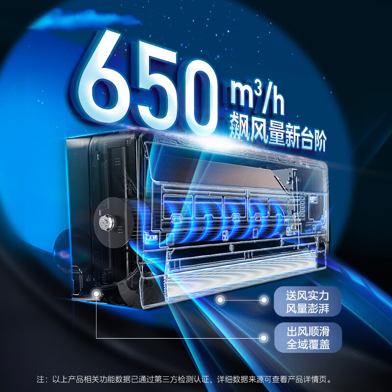 美的(Midea)空调酷省电1.5匹p新能效变频冷暖壁挂式智能家用节能省电卧室客厅挂机KFR-35GW/N8KS1-3
