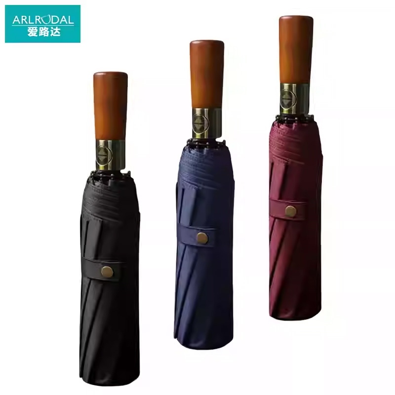 爱路达 商务雨伞三折自动伞+伞袋12骨 ALT9/把高清大图