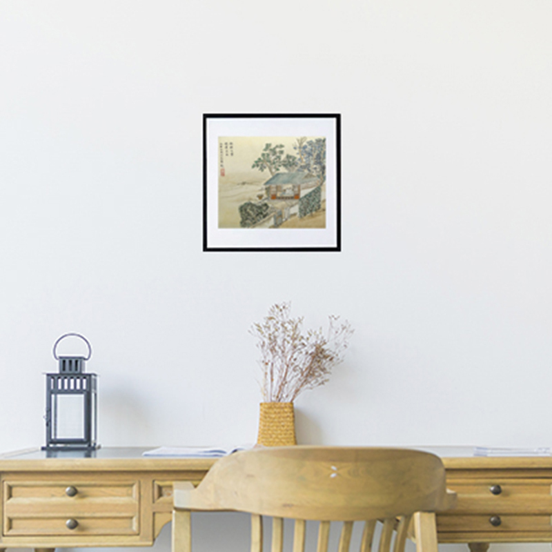 泛太克(FANTAC)典藏宣纸打印 《耕息轩》艺术家授权复制品版画 38*38cm 装裱成品 家居高品位装饰画