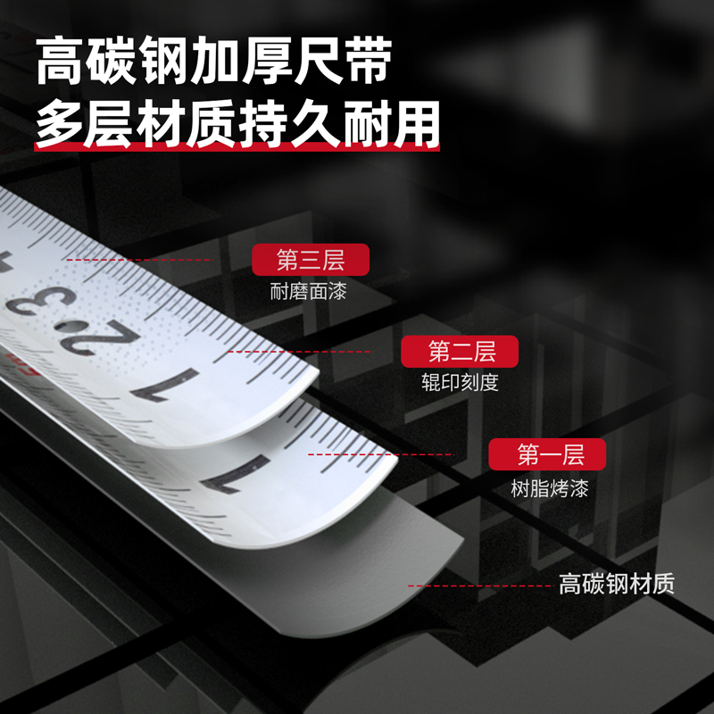 卷尺 得力 DL270525G 5 黑色