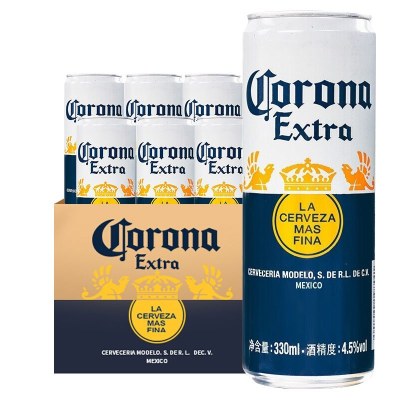 科罗娜(Corona)墨西哥风味啤酒 330ml*6听 整箱装