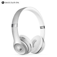 Beats Solo3 Wireless 头戴式 无线 蓝牙耳机 可通话带麦 降噪 便携跑步 手机耳机 运动耳机 银色