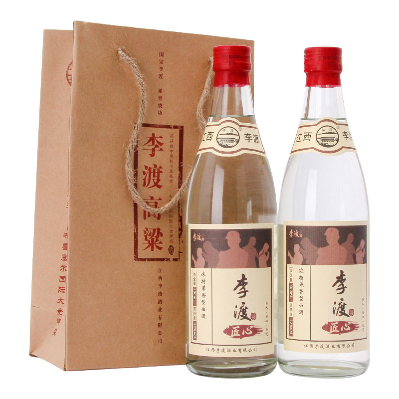 李渡官方旗舰店李渡匠心高粱酒52度浓特兼香型白酒整箱500ml6瓶江西纯
