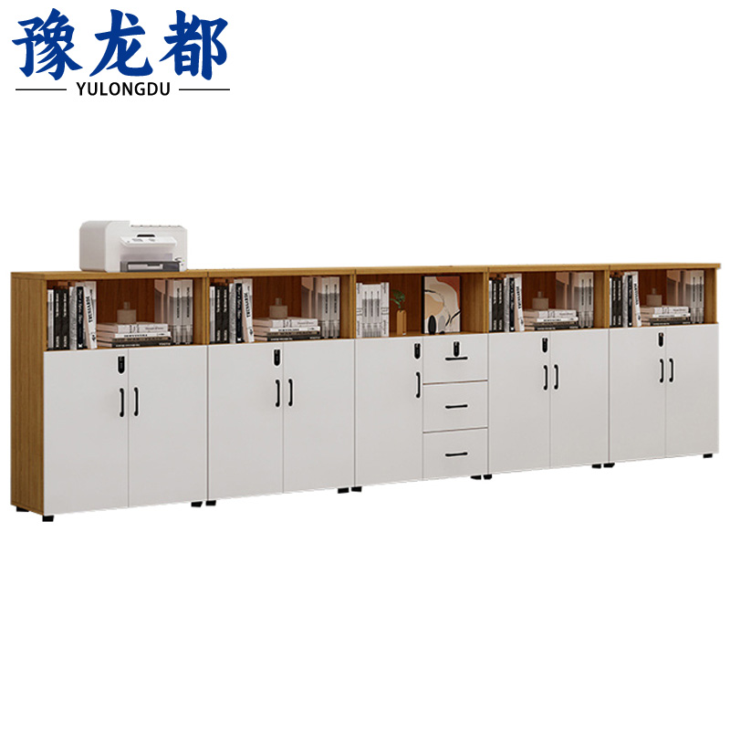豫龙都书柜九门三抽台