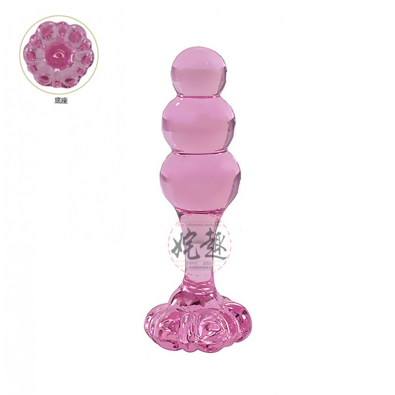 水晶玻璃肛塞G点后庭菊花刺激男女外出自玩情趣快感床上成人用品 型号B65高清大图