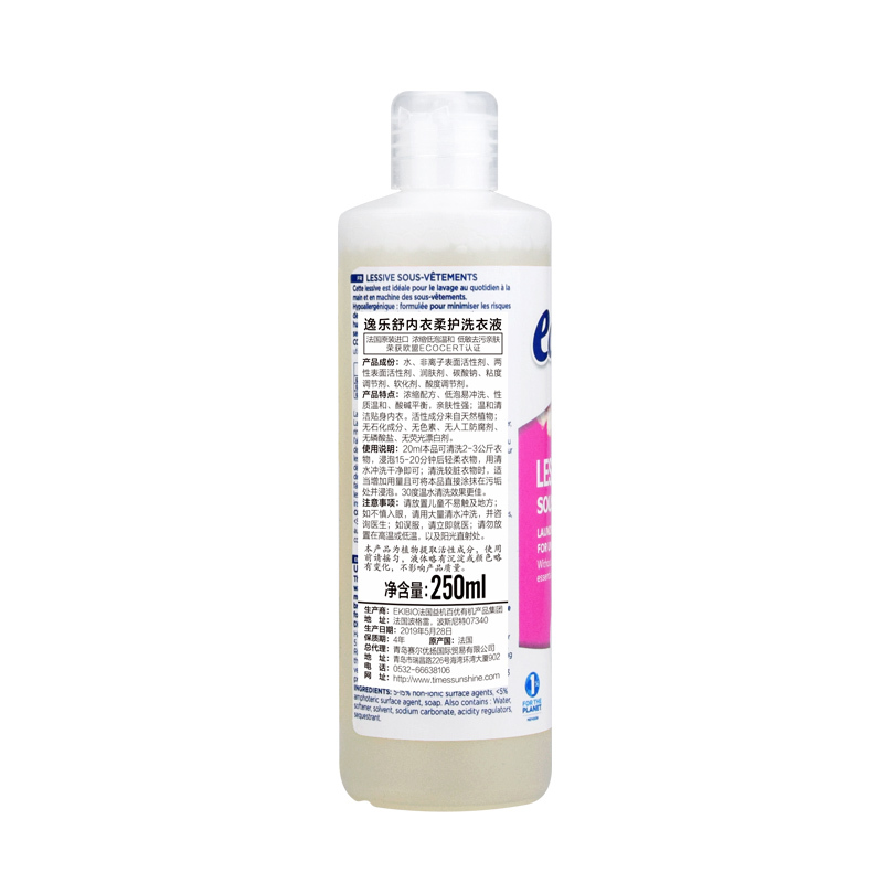 逸乐舒(ecodoo)内衣专用柔护洗衣液250ml*1