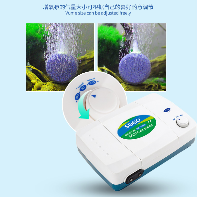 增氧泵鱼缸氧气泵交直流增氧机小型水族打氧机充氧机养鱼高清大图