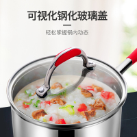 铂帝斯BODEUX 红袖添香系列 304不锈钢煮奶锅宝宝辅食锅热奶锅18cm炉灶通用
