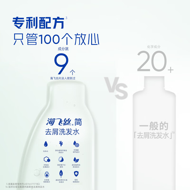 海飞丝 简系列温和去屑洗发水套装 净澈控油400g*2 舒缓止痒男女士洗发露高清大图
