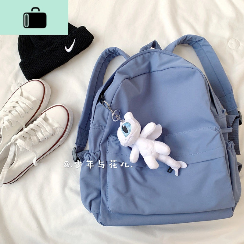 书包女韩版初中高中生时尚超火ins双肩包大学生百搭帆布网红背包new