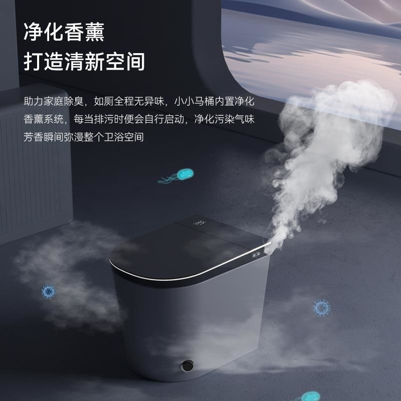 全自动翻盖马桶52CM小户型家用一体式智能座便器高清大图