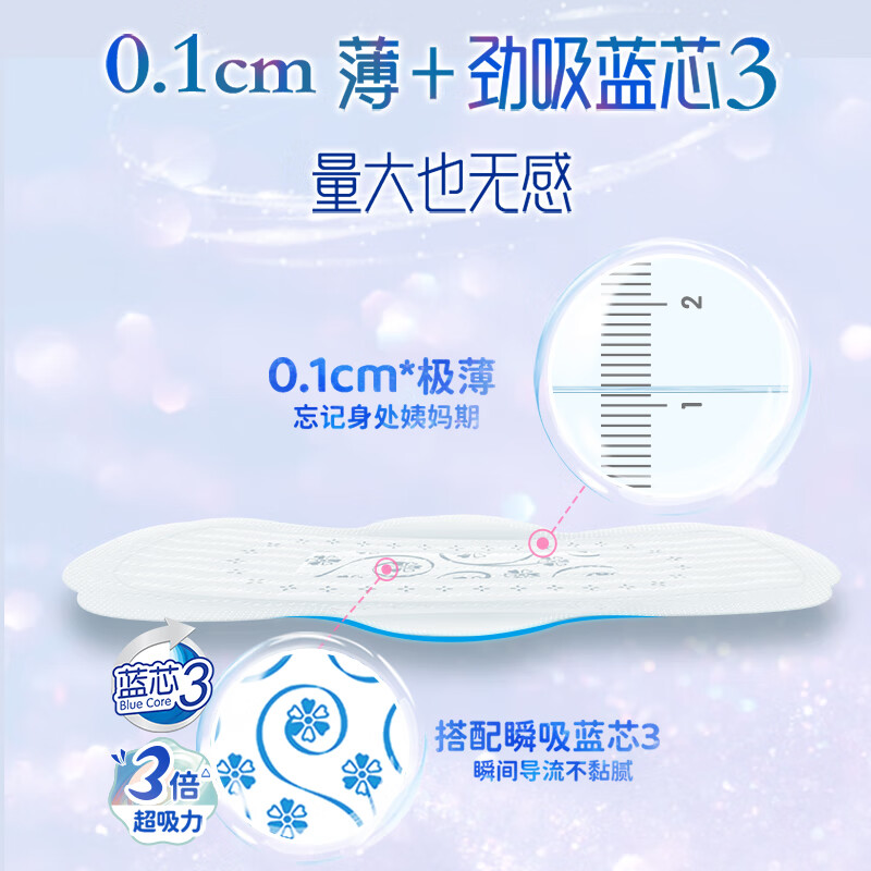 ABC KMS亲柔立围加长夜用卫生巾420mm**3片*4包高清大图