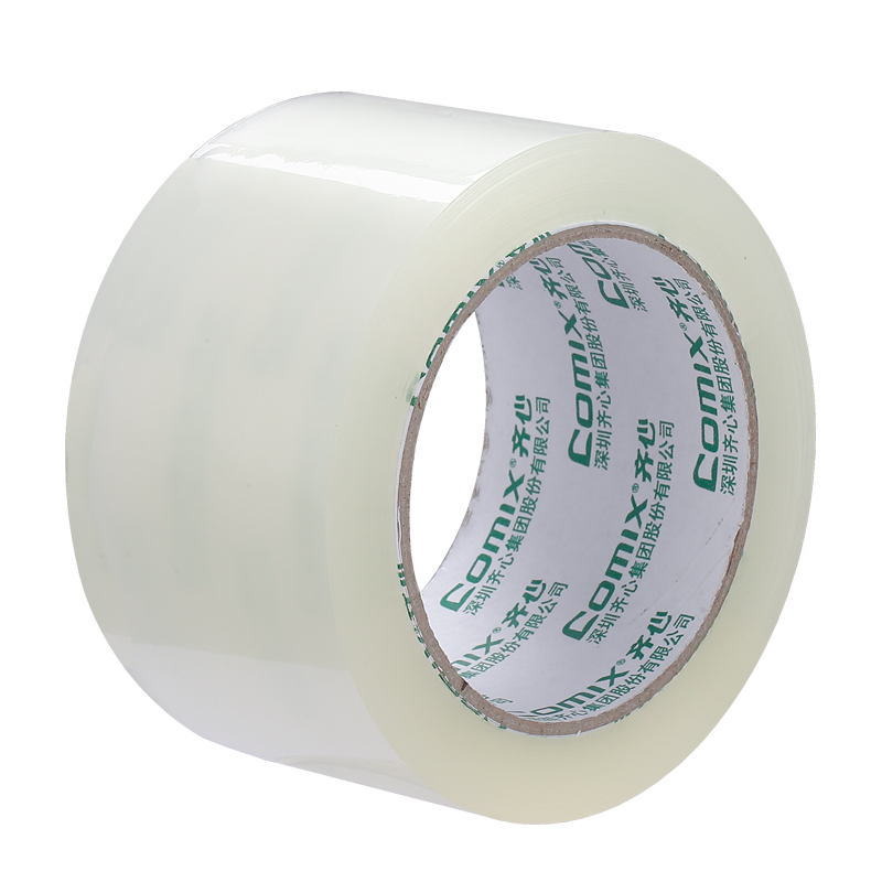 齐心 JP6010-6 普透封箱胶带 60mm*100y 6卷/筒 透明高清大图