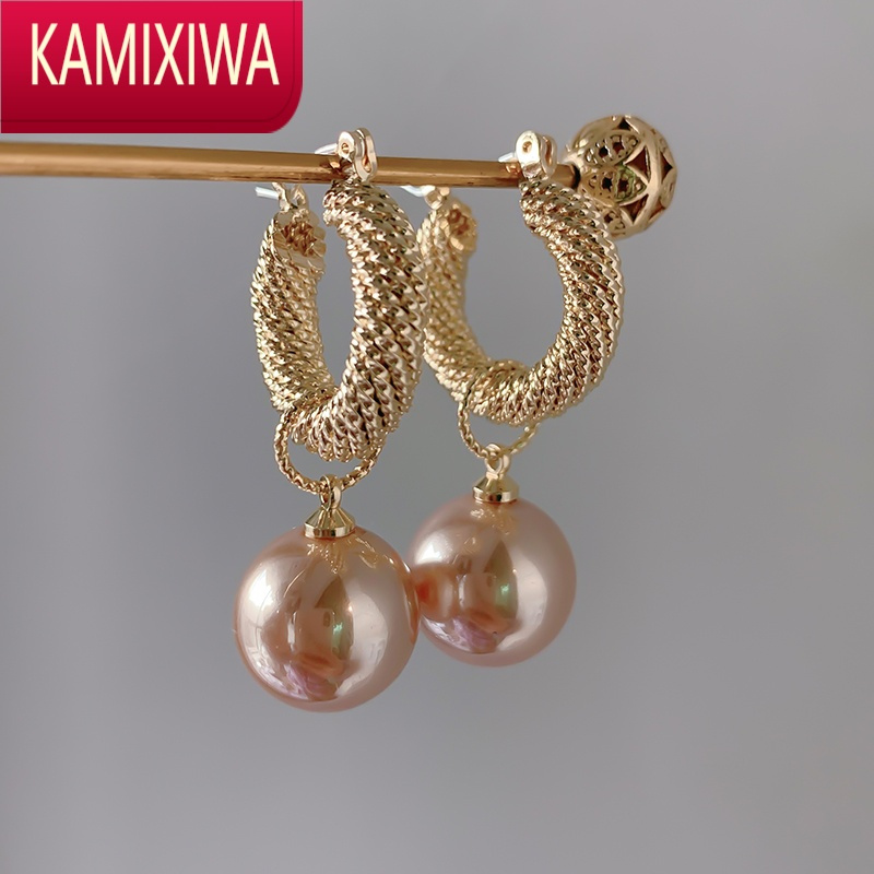 KAMIXIWA复古珍珠耳饰2022年新款潮防过敏耳环女夏耳坠小众设计感高级轻奢