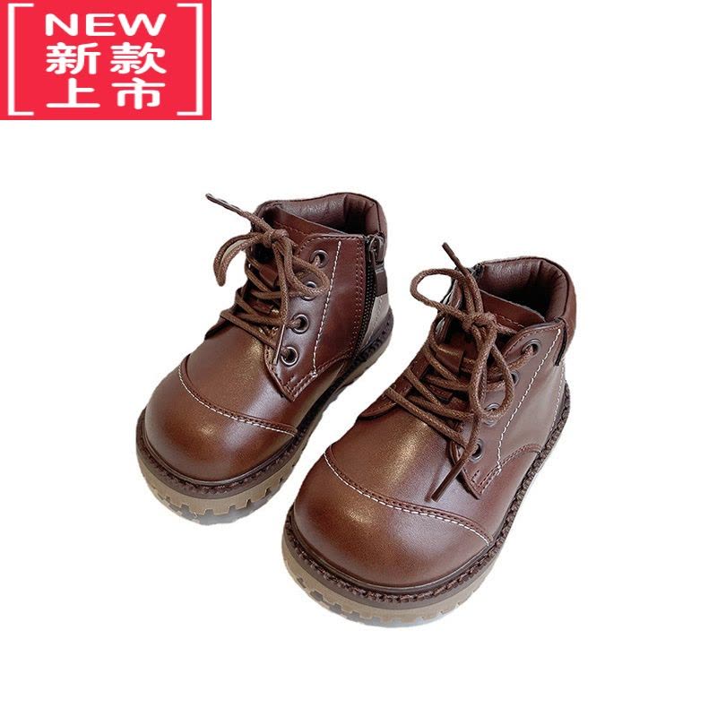 可莉允女童鞋子皮靴儿童靴子马丁靴新款女孩韩系洋气时髦秋冬季潮图片