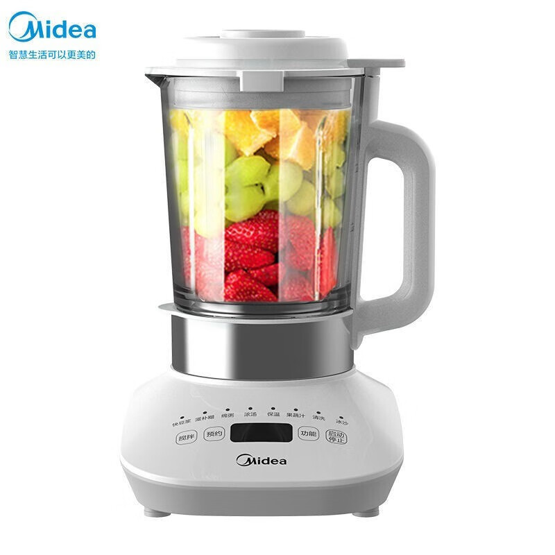 美的(midea)美的破壁机便携轻薄低音多功能破壁机料理机榨汁豆浆辅食搅拌小型破壁机 PT51 白色