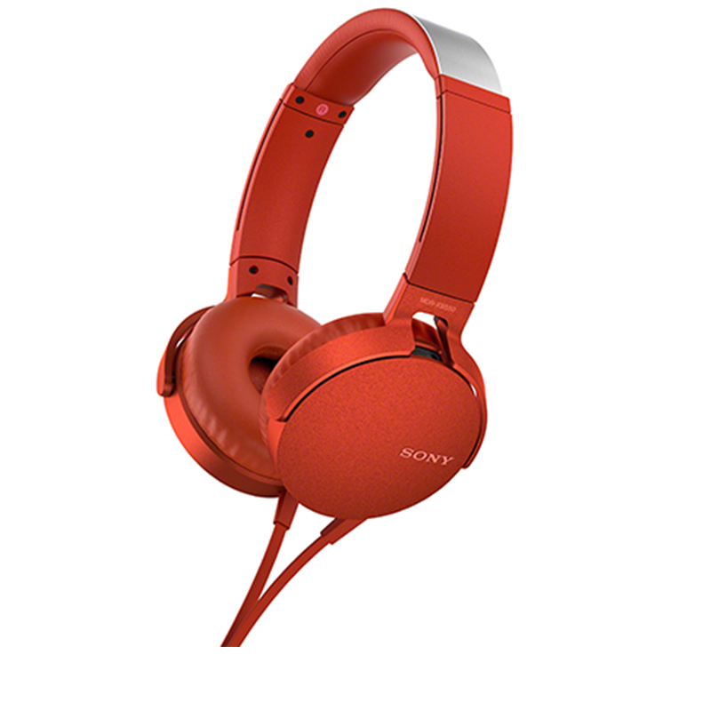 Sony/索尼 MDR-XB550AP 头戴式立体声免提通话耳机（红色）