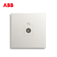 ABB开关插座 轩致无框 雅典白色 一位有线电视插座AF301