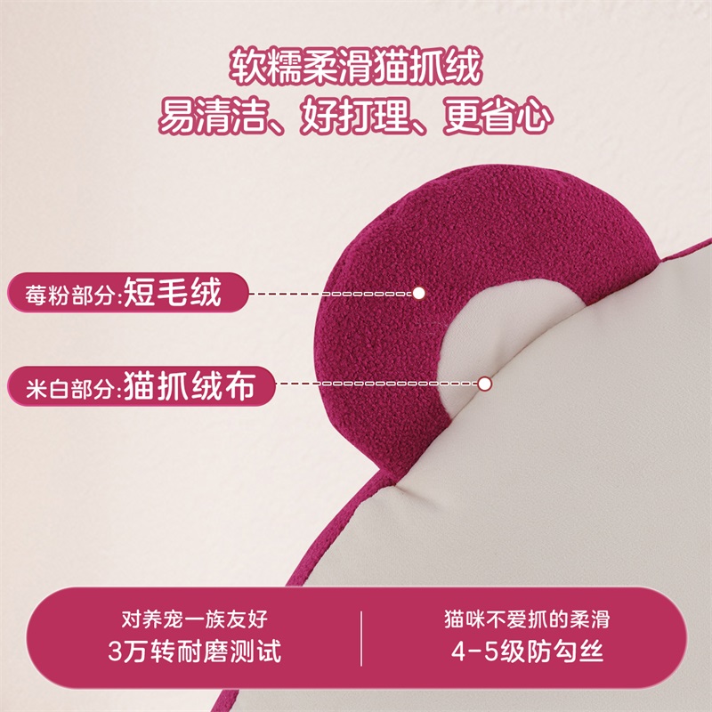 全友家居皮克斯草莓熊系列 布艺软包悬浮床家用卧室1.5米单人床高清大图