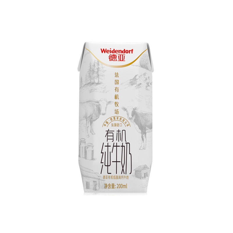 德亚有机高钙纯牛奶200ml* 10(1005)