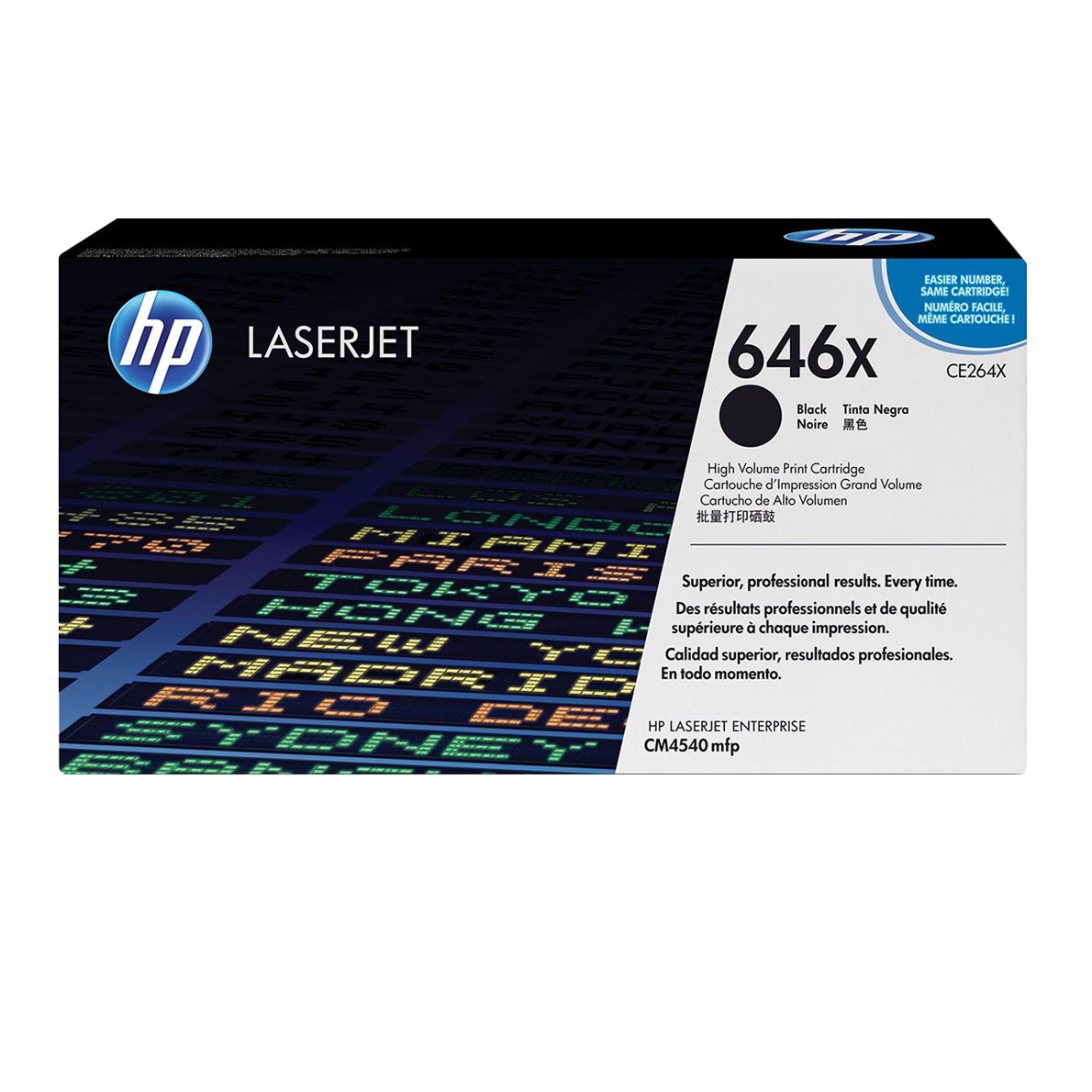 惠普(HP)CE264X 大容量黑色硒鼓 646X(适用Color LaserJet CM4540)高清大图