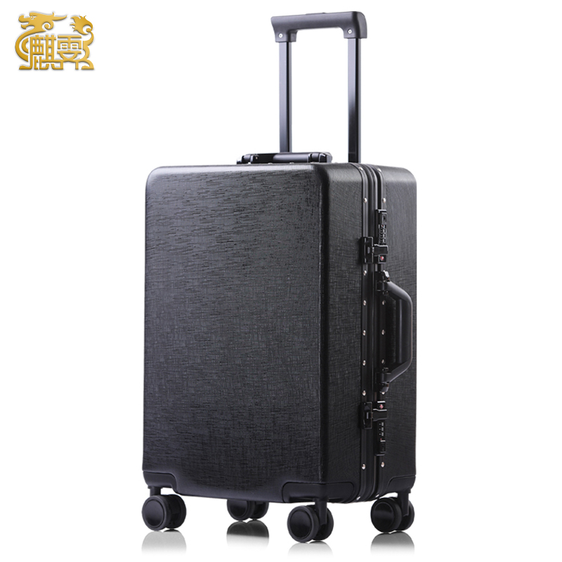 麒霁 行李箱 旅行箱 黑色26英寸铝框款9211E 26寸 黑色
