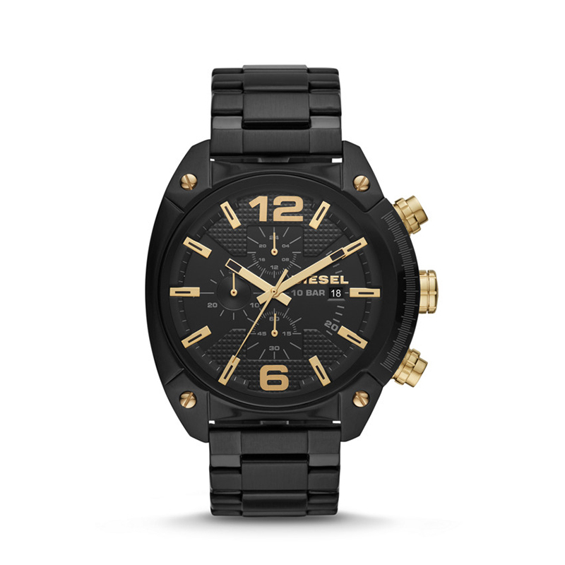 迪赛diesel手表overflow奥夫系列三眼计时石英表男士腕表dz4504视频