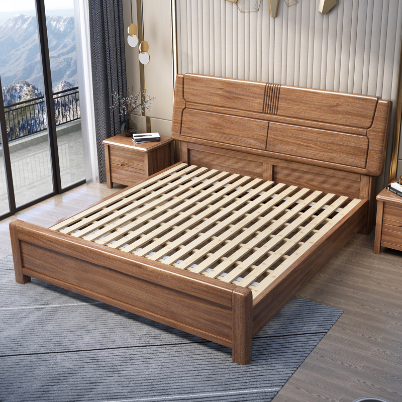 天空树(skytree)床 实木床 双人床 实木床 新中式胡桃木实木床主卧1.