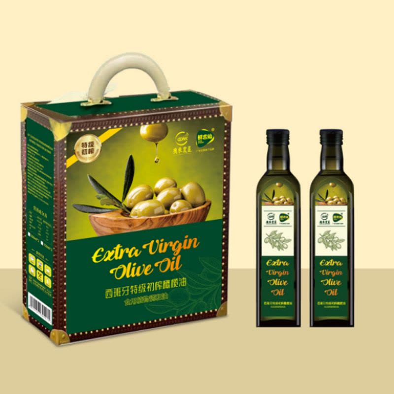 鲜吉仙西班牙特级初榨橄榄调和油268型500ml*2图片