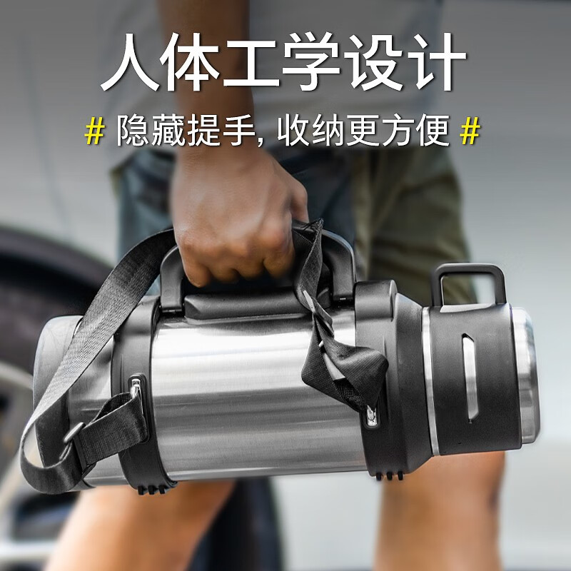 飞利浦(PHILIPS)保温壶316不锈钢真空旅行壶大容量广口户外便携车载保温瓶暖水壶 军绿色3.2L升级全钢内盖高清大图