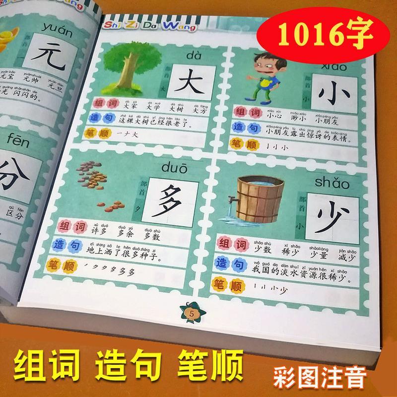 学前识字书看图认字笔顺幼儿童宝宝早教书籍学前班大班幼儿园教材 识字大王848字