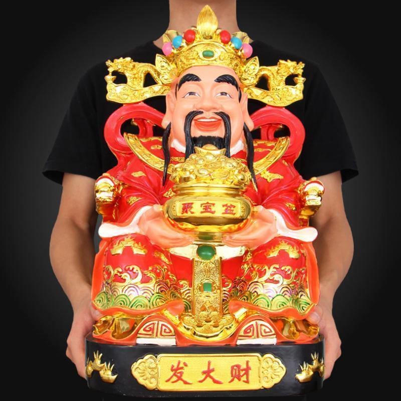 财神爷摆件彩绘文财神佛像店铺家用客厅风水开业礼品供奉摆设_41_946