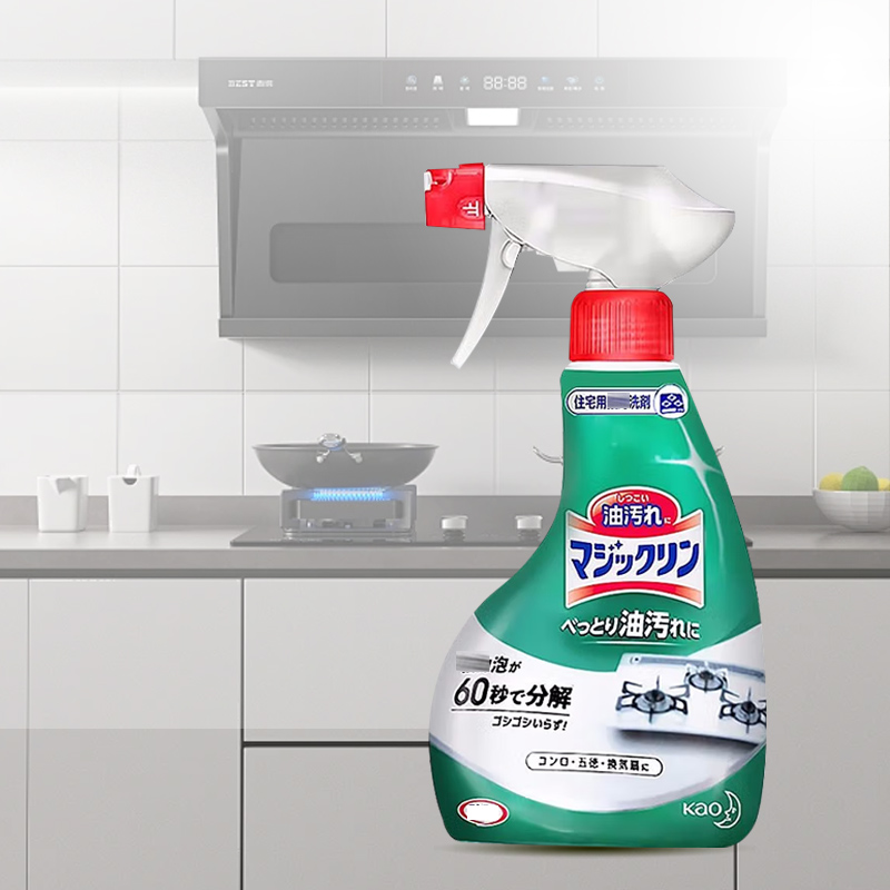 KAO花王油污清洁剂400ml 进口泡沫型厨房顽固油污清洁剂去除油污垢抽烟机清洗剂高清大图