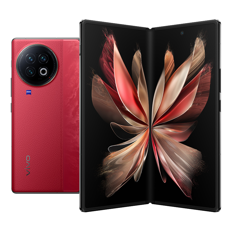 vivo X Fold2 12GB+256GB 华夏红 5G全网通折叠屏新品手机二代骁龙8芯片内外2K+E6双主屏120W+50W无线闪充悬停蔡司影像120Hz拍照游戏学生手机