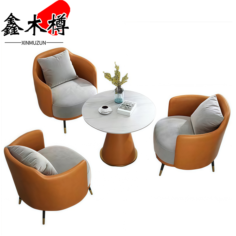 鑫木樽休闲桌椅一桌三椅套高清大图