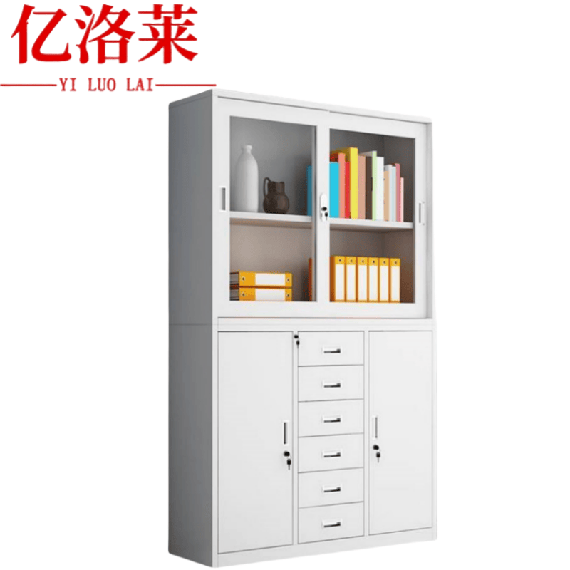 亿洛莱 宽中六斗文件柜 1180*390*1800mm 台