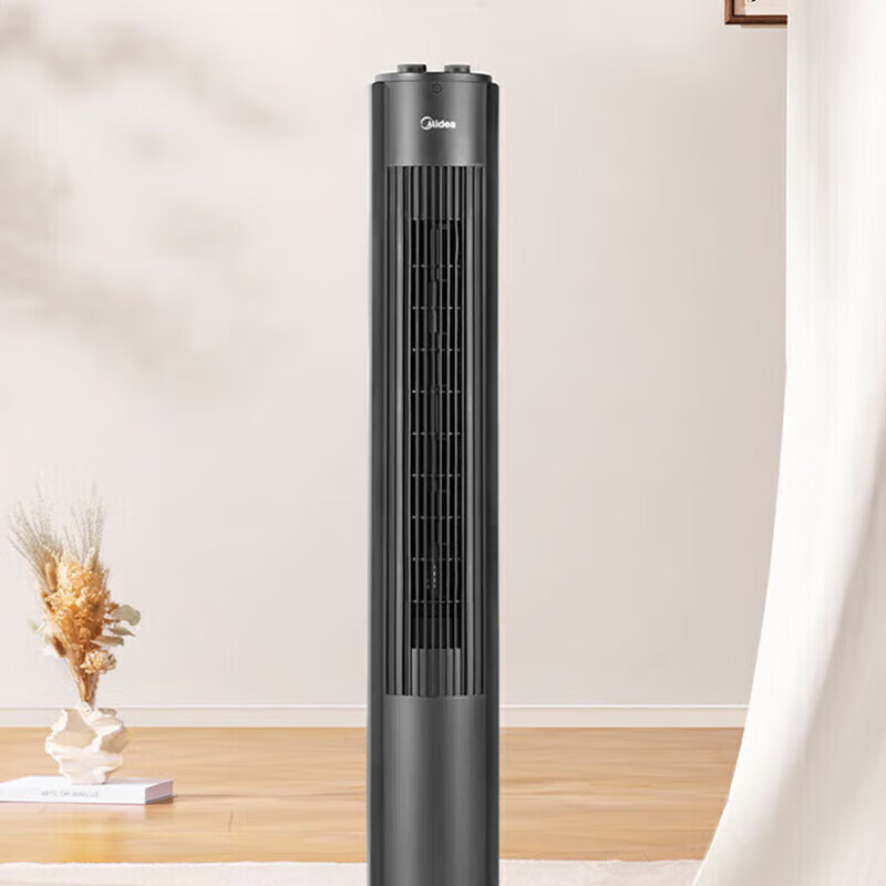 美的电风扇落地扇塔扇广角大风量低噪节能无叶风扇小型可定时 FZA10TSL高清大图