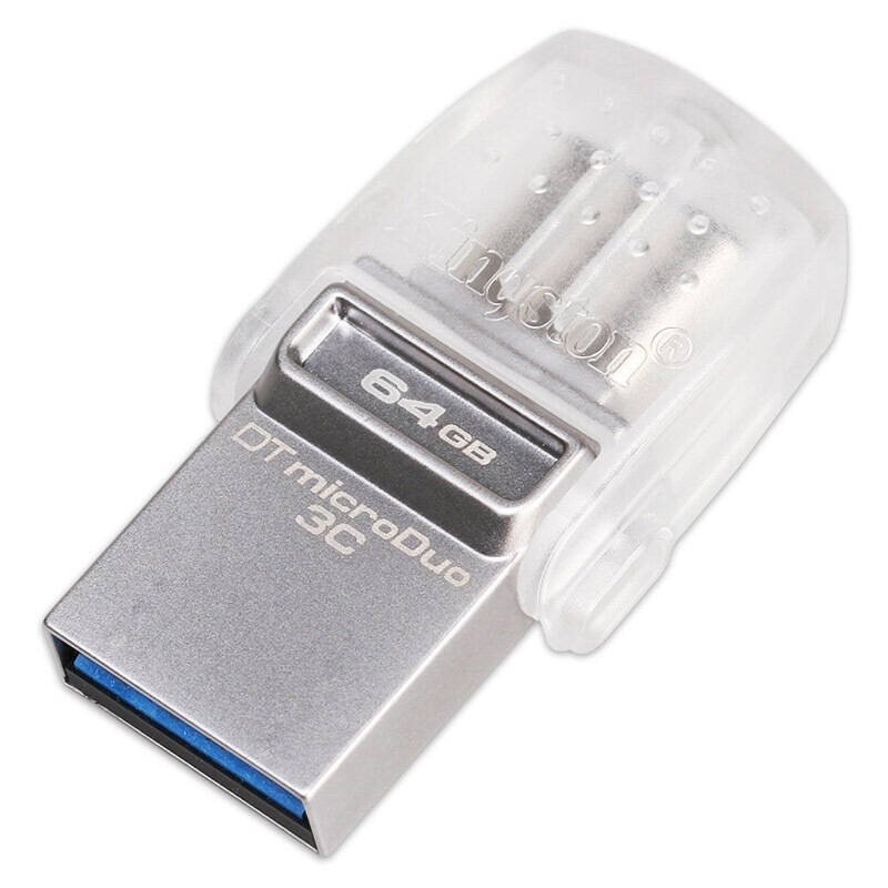 [免邮]金士顿(Kingston)DTDUO3C 64GB手机U盘USB3.1 和 Type-C 双接口 白色U盘