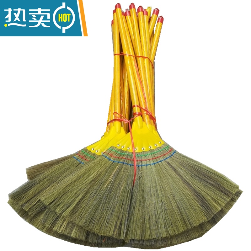 敬平工厂用芒草扫把软毛扫帚扫地板家用手工扫地笤帚发高清大图