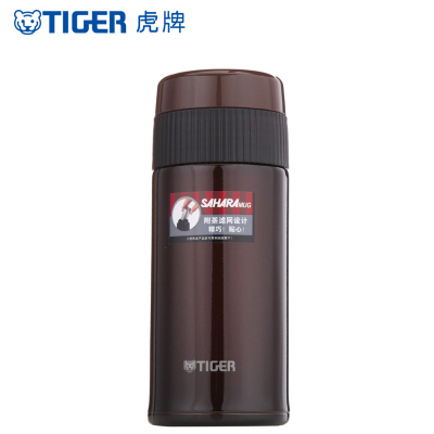 虎牌(Tiger)保温杯 MMR-A35C 茶滤网不锈钢真空保温杯保冷杯泡茶 350ml 咖啡色TK