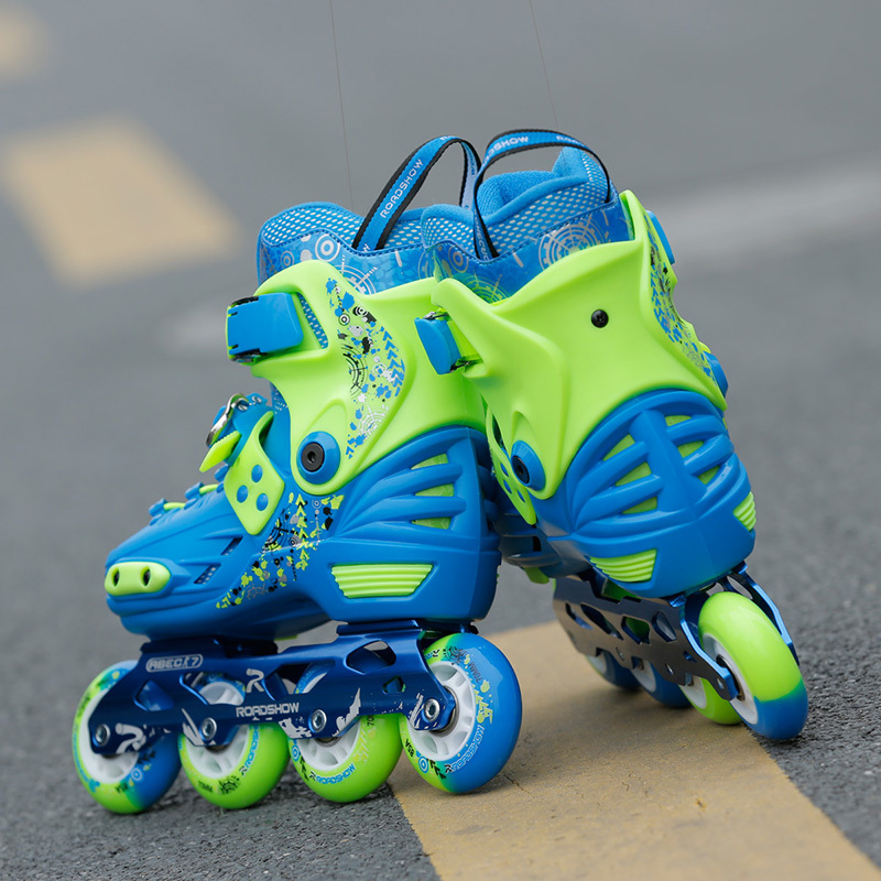 乐秀roadshowrx1s溜冰鞋儿童全套装花式轮滑鞋可调节旱冰鞋男女孩滑冰