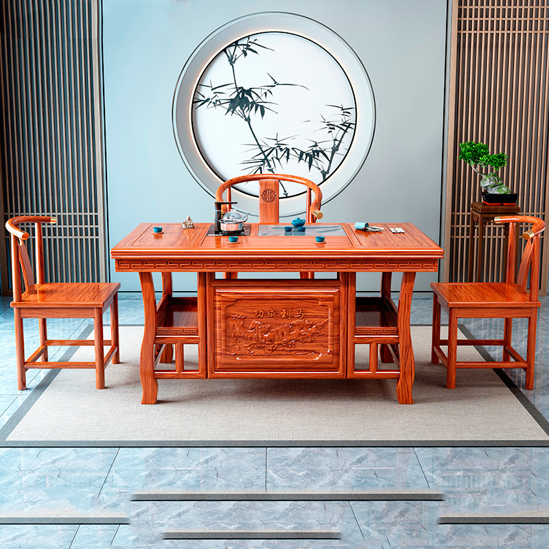 震天下茶桌办公桌18米仿古色